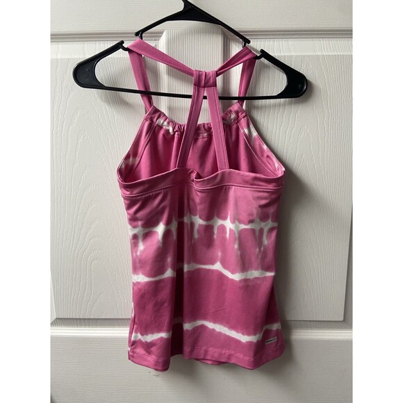 Danskin Now Womens Tank Top Pink Fitted Racerback Dri-More Size Medium - Picture 6 of 7